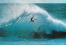 Surfer wipeout