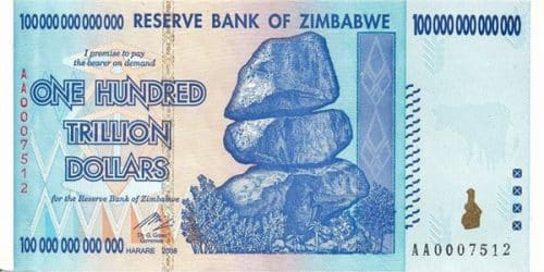 Zimbabwe: 100 trillion dollars
