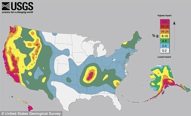 US Earthquake Zones