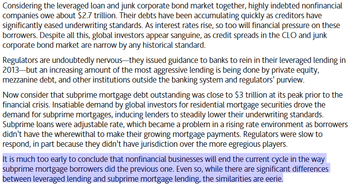 Moody's on high yield and leveraged loans